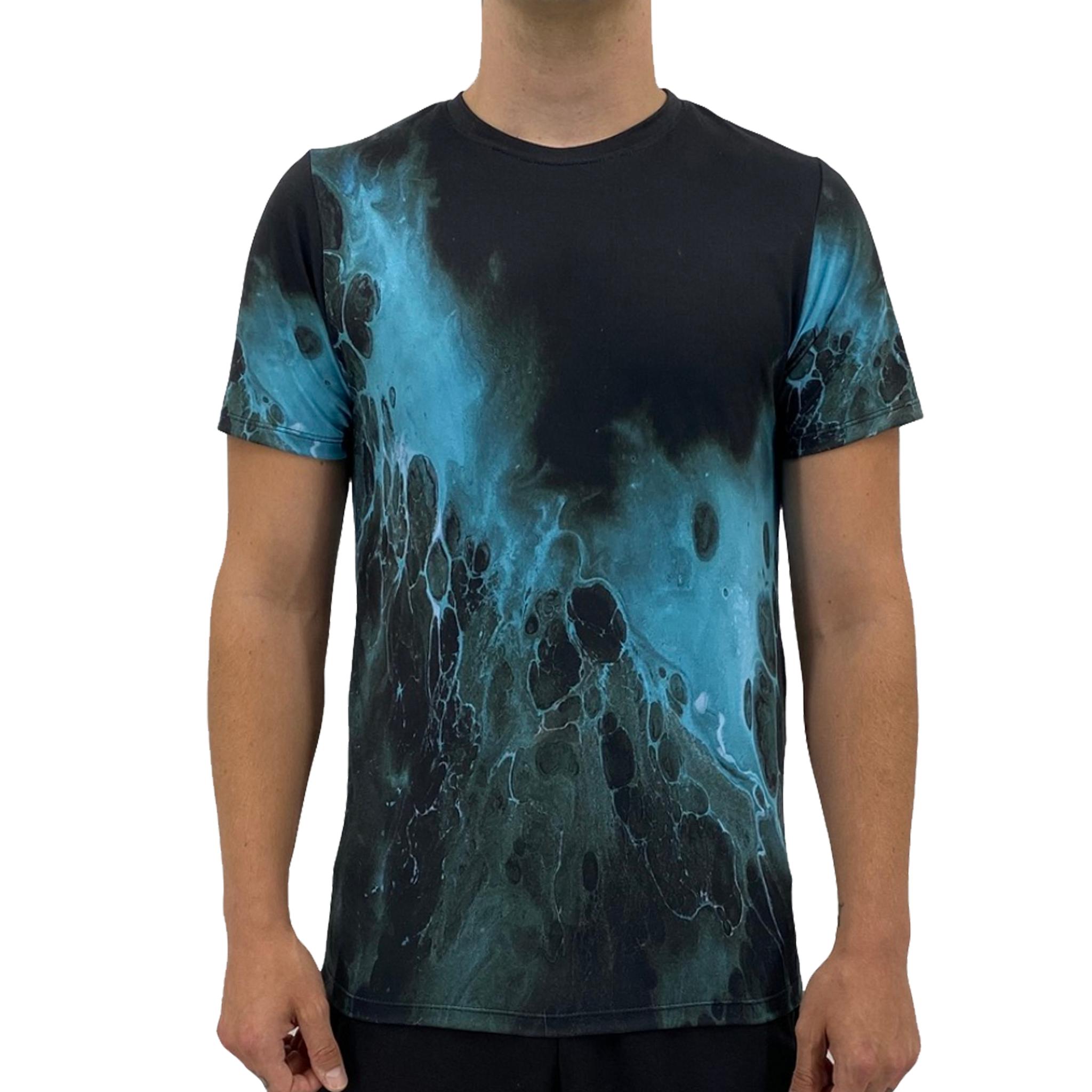 Black Blue Splash Men's T-shirt